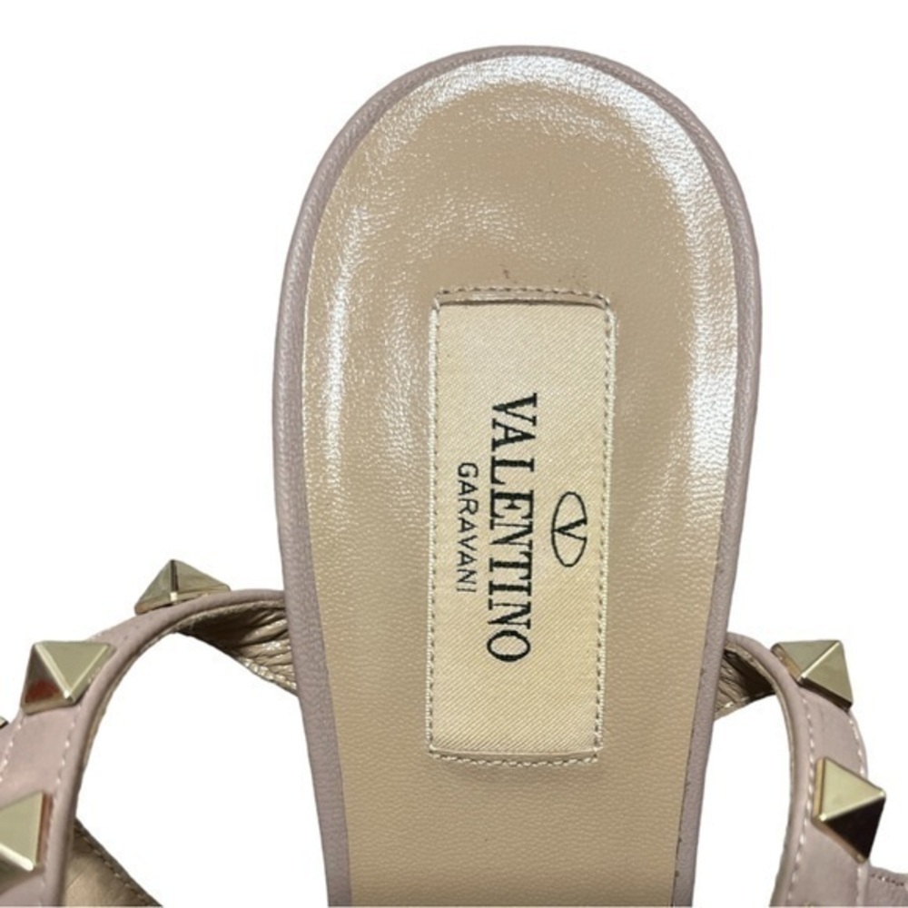 Valentino Garavani Caged Rockstud Fuchsia Pink Patent Leather Kitten Heels 38.5 - Picture 4 of 8
